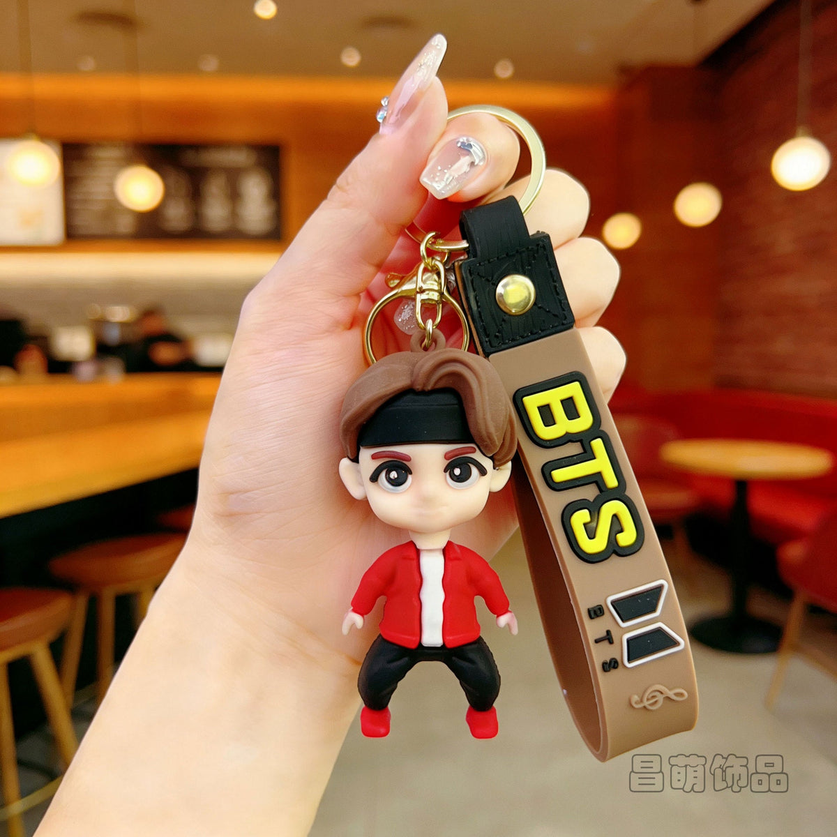 K-Pop BTS 3D Soft Rubber Figure Keychain  Cute Anime Bag Charm & Backpack Pendant | BTS Member Collectible Gift | BTS Keychain