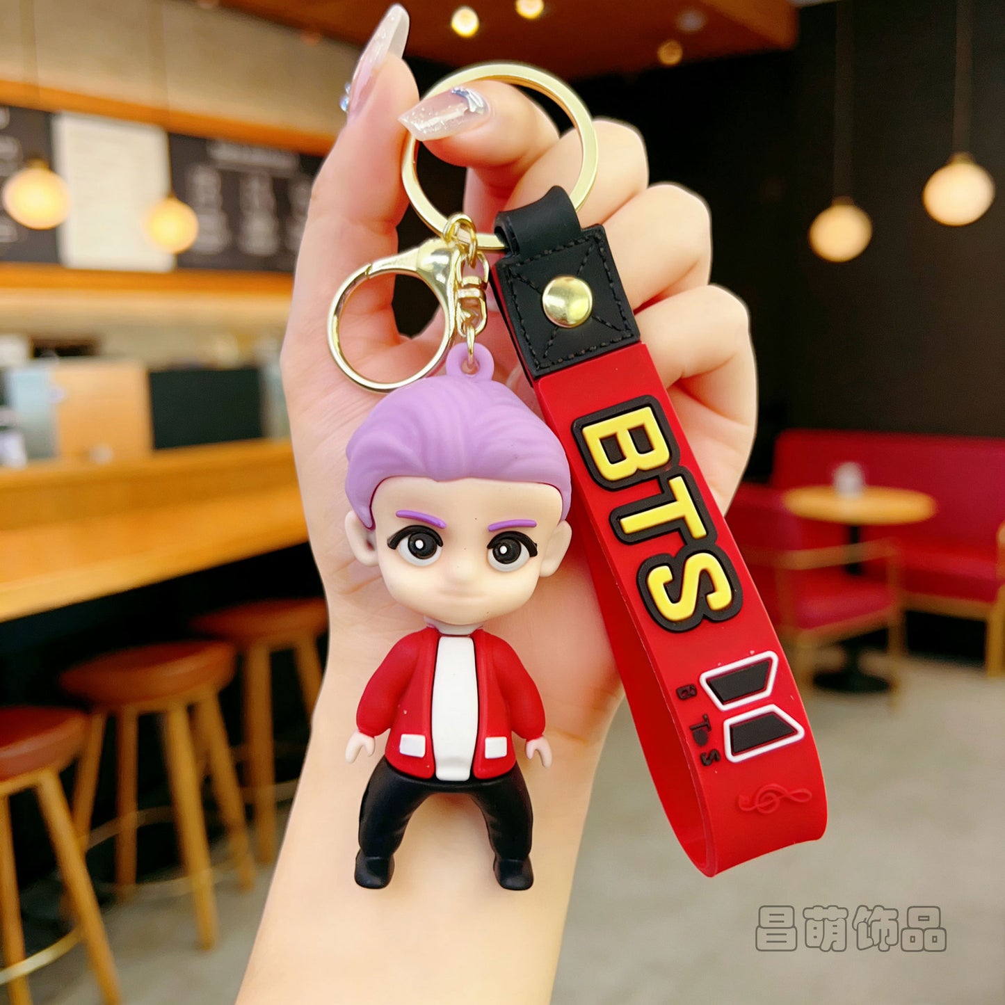K-Pop BTS 3D Soft Rubber Figure Keychain  Cute Anime Bag Charm & Backpack Pendant | BTS Member Collectible Gift | BTS Keychain