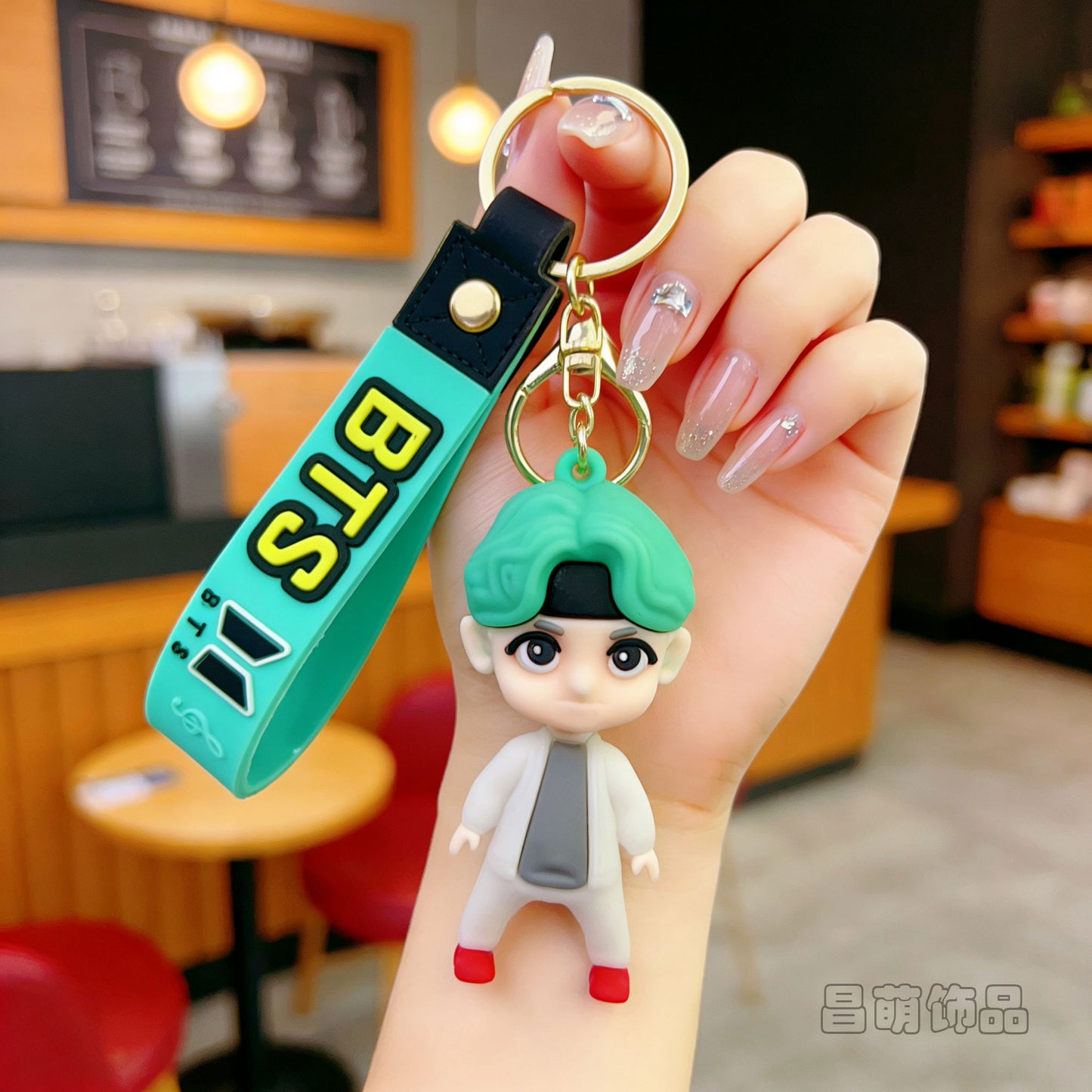 K-Pop BTS 3D Soft Rubber Figure Keychain  Cute Anime Bag Charm & Backpack Pendant | BTS Member Collectible Gift | BTS Keychain
