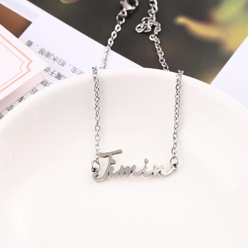 BTS Member Name Stainless Steel Bracelet – Adjustable K-Pop ARMY Chain Bracelet | Minimalist Jewelry Gift for Women & Men | BTS Bracelet