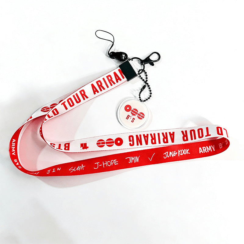 BTS Arirang Phone Lanyard with Badge Holder | OT7 K-Pop Neck Strap