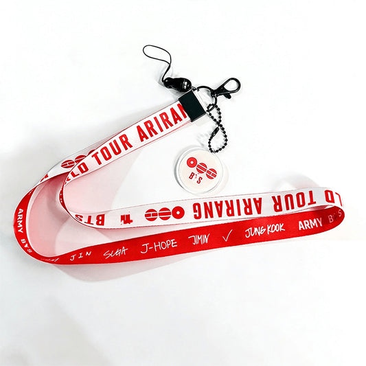 BTS Arirang Phone Lanyard with Badge Holder | OT7 K-Pop Neck Strap