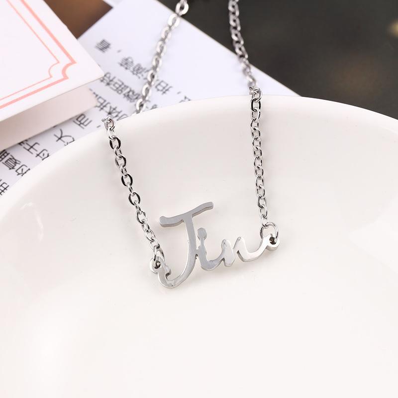BTS Member Name Stainless Steel Bracelet – Adjustable K-Pop ARMY Chain Bracelet | Minimalist Jewelry Gift for Women & Men | BTS Bracelet