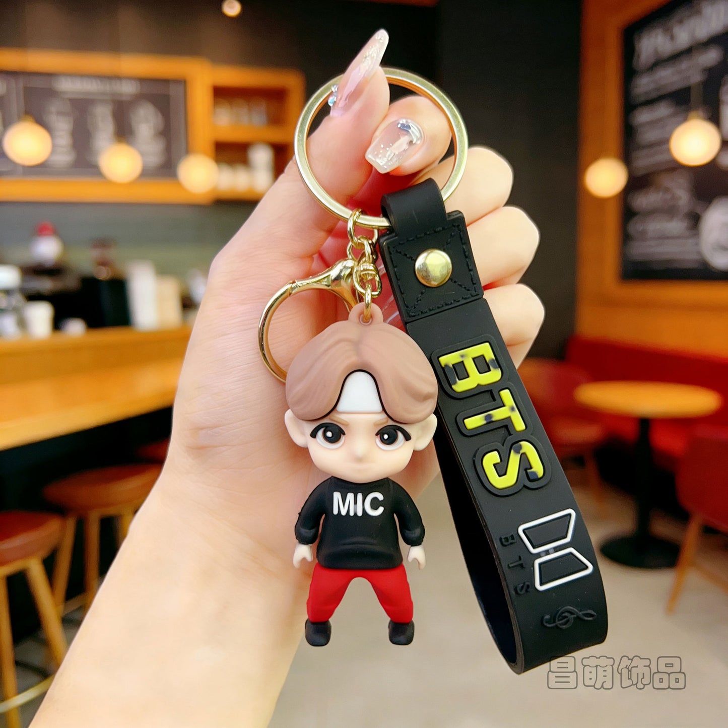 K-Pop BTS 3D Soft Rubber Figure Keychain  Cute Anime Bag Charm & Backpack Pendant | BTS Member Collectible Gift | BTS Keychain