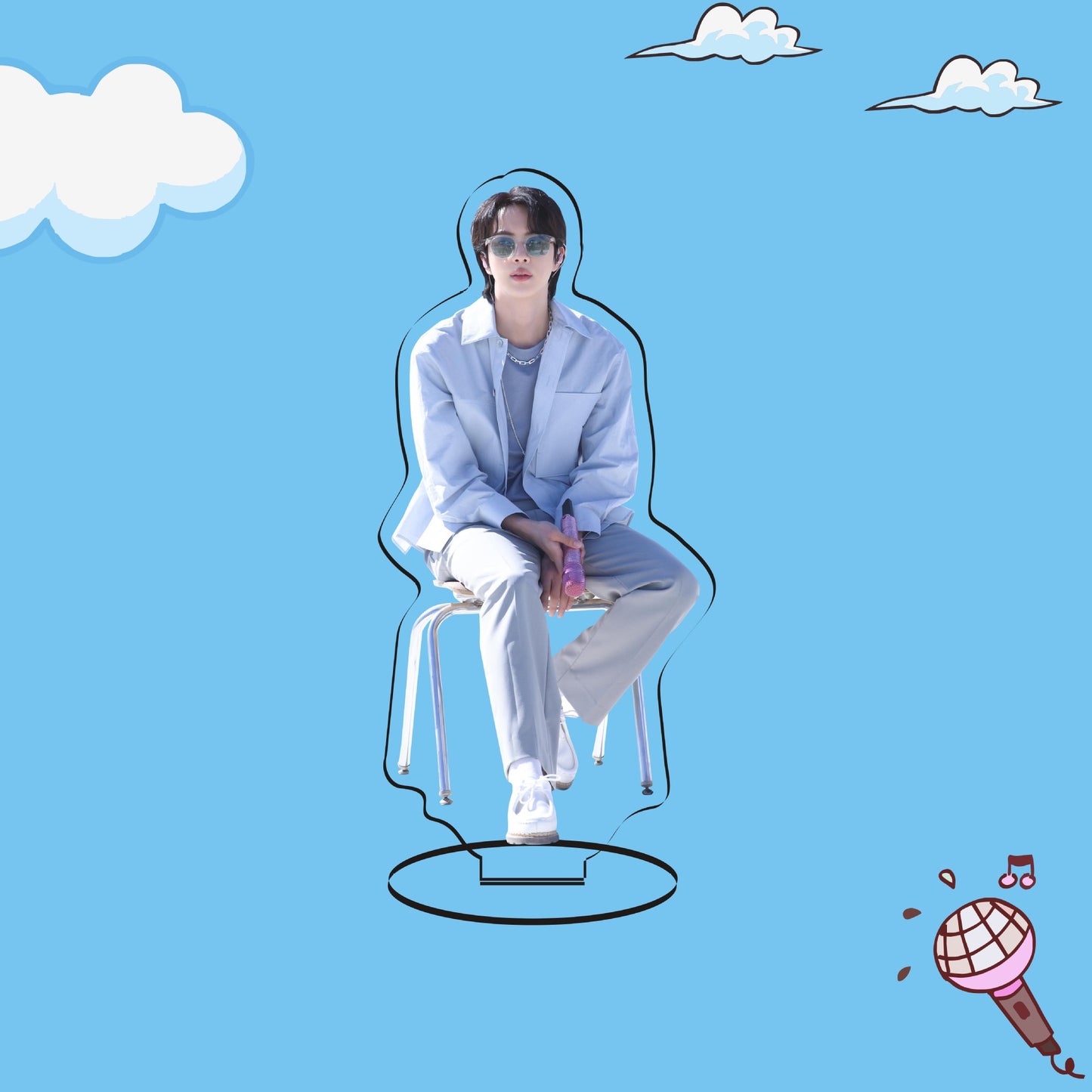 BTS PROOF Double-Sided Acrylic Stand Figure (10cm) – K-Pop Desk Display Collectible | BTS Member Acrylic Stand Gift for ARMY | BTS Acrylic Stand Figure